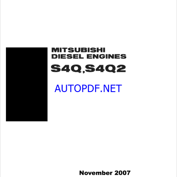 Mitsubishi S4Q, S4Q2 Diesel Engine Service Manual (tp6839)