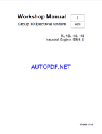 Kohler 9L, 12L, 13L, 16L Industrial Engines (EMS 2) Workshop Manual (tp6959)