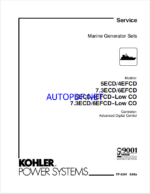 Kohler 5ECD, 4EFCD, 7.3ECD, 6EFCD, 5ECD, 4EFCD-Low CO, 7.3ECD, 6EFCD-Low CO Marine Service Manual (tp6391)