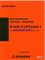 Mitsubishi S16R-Y1PTAA2-1 Diesel Engine Service Manual (TP6528)