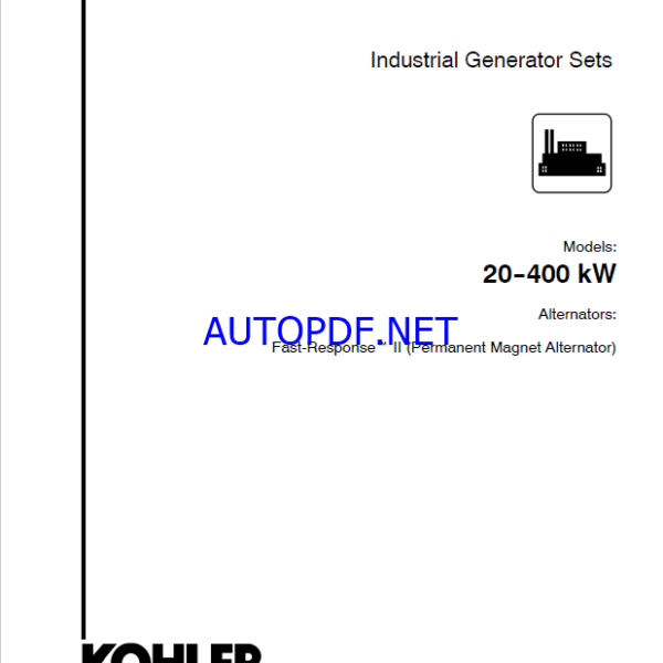 Kohler 20-400 kW Industrial Generator Sets Service Manual (tp6353)