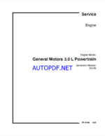 Kohler General Motors 3.0 L Powertrain Engine Service Manual (tp6165)