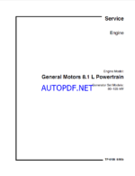 Kohler General Motors 8.1 L Powertrain Engine Service Manual (tp6105)