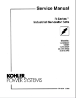 Kohler 10, 15RMOY, 15RMY, 15, 17.5ROY, 22.5-47.5ROZ, 22.5, 32.5RZ Industrial Generator Sets Service Manual (tp5074)