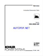 Kohler 350-2800 kW Industrial Generator Sets Service Manual (tp5583)