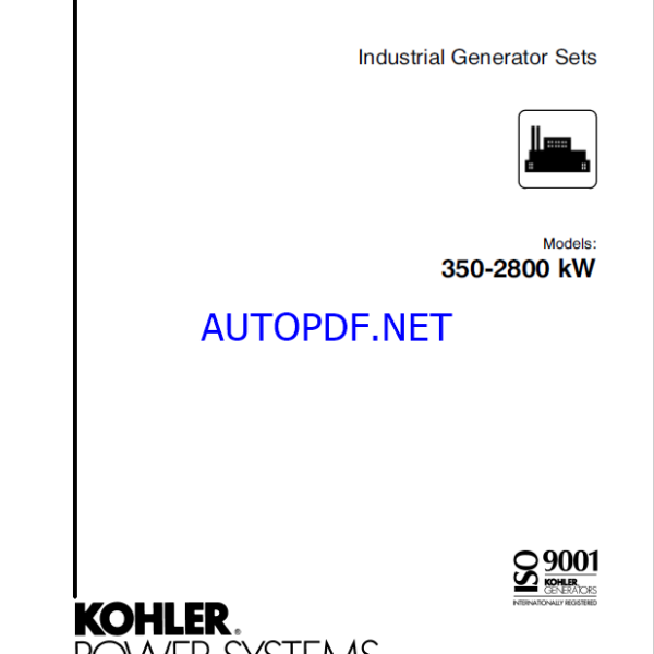 Kohler 350-2800 kW Industrial Generator Sets Service Manual (tp5583)