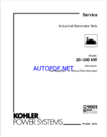 Kohler 20-300 kW Industrial Generator Sets Service Manual (tp6349)