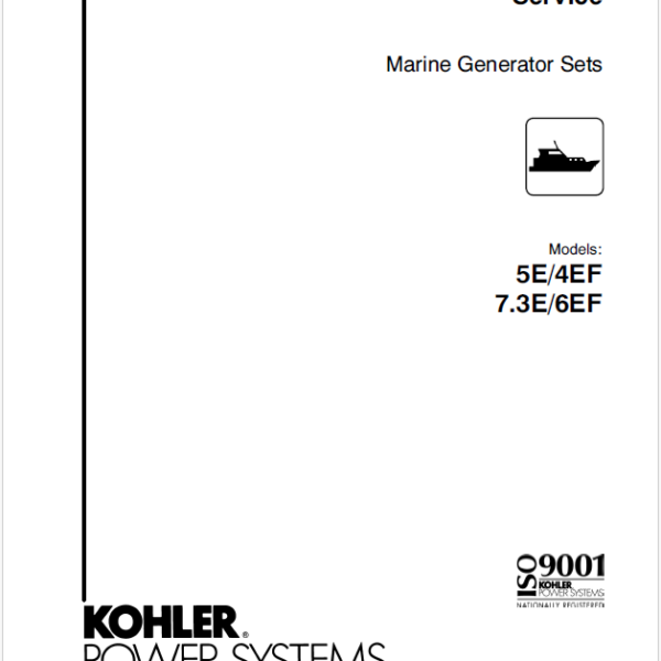 Kohler 5E, 4EF7.3E, 6EF Marine Service Manual (tp5986)