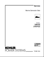 Kohler 32EOZ, 27EFOZ Marine Service Manual (tp5936)