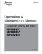 Doosan GV158TIC, GV180TIC, GV222TIC Generator Natural Gas Engine Operation and Maintenance Manual (tp6838)