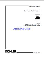 Kohler APM603 Controller Generator Set Controllers Service Parts Manual (tp7139)