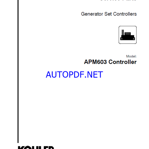 Kohler APM603 Controller Generator Set Controllers Service Parts Manual (tp7139)