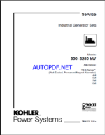 Kohler 300-3250 kW Industrial Generator Sets Service Manual (tp6373)