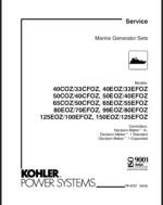 Kohler 40COZ, 33CFOZ, 40EOZ, 33EFOZ Marine Service Manual (tp5737)
