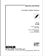 Kohler G120 Automatic Transfer Switches Service and Parts Manual (tp5992)