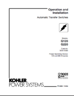 Kohler G120, G220 Automatic Transfer Switches Operation and Installation Manual (tp5990)