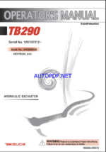 Takeuchi TB290 Hydraulic Excavator Operators Manual (AM3EN029)Takeuchi TB290 Hydraulic Excavator Operators Manual (AM3EN029)Takeuchi TB290 Hydraulic Excavator Operators Manual (AM3EN029)Takeuchi TB290 Hydraulic Excavator Operators Manual (AM3EN029)