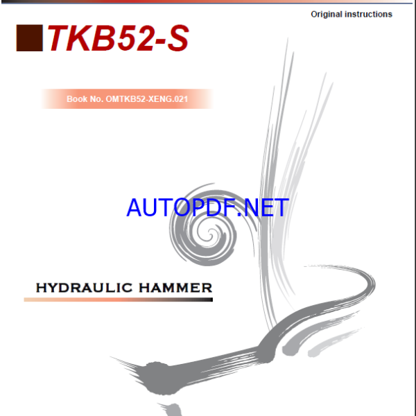 Takeuchi TKB52-S Hydraulic Hammer Operators Manual