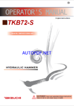 Takeuchi TKB72-S Hydraulic Hammer Operators Manual