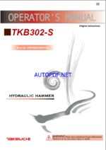 Takeuchi TKB302-S Hydraulic Hammer Operators Manual
