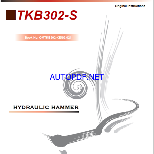 Takeuchi TKB302-S Hydraulic Hammer Operators Manual