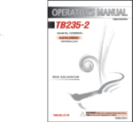 Takeuchi TB235-2 Mini Excavator Operators Manual (AE9EN021)