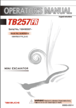 Takeuchi TB257FR Mini Excavator Operators Manual (AJ4EN014)