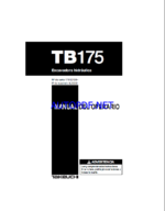 Takeuchi OPERATORS MANUAL TB175 AL3S000 SN 17512105- (SPANISH)