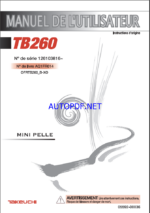 Takeuchi OPERATORS MANUAL TB260 AQ1FR014 SN 126103816-(FRENCH)