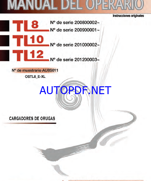 Takeuchi OPERATORS MANUAL TL8-10-12 AU8S011 (SPANISH)
