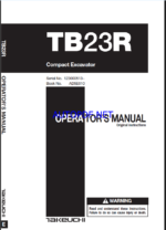 Takeuchi TB23R Compact Excavator Operators Manual (AD5E010)