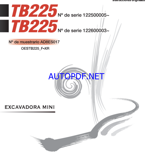 Takeuchi OPERATORS MANUAL TB225 AD8ES017 SN 122600003-(SPANISH) (1)
