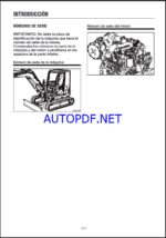 Takeuchi OPERATORS MANUAL TB260 AQ1ES013 SN 126103816-(SPANISH)