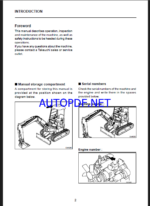 Takeuchi TB25FR Compact Excavator Operators Manual (AE4E000)