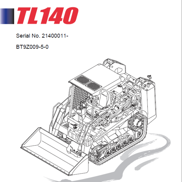 Takeuchi TL140 Track Loader Parts Manual (BT9Z009-5-0)