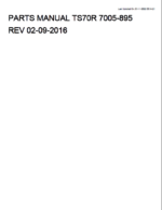 Takeuchi TS70R Skid Steer Parts Manual (7005-895)