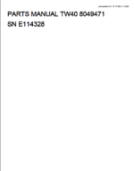 Takeuchi TW40 Wheel Loader Parts Manual (8049471)