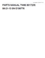 Takeuchi TW60 Wheel Loader Parts Manual (8017235)