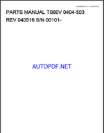 Takeuchi TS60V Skid Steer Parts Manual (0404-503)