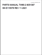 Takeuchi TW65-2 Wheel Loader Parts Manual (8051397)