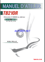Takeuchi WORKSHOP MANUAL TB210R CB8F013 SN 211000004-(FRENCH)