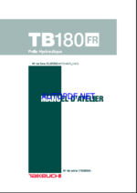 Takeuchi WORKSHOP MANUAL TB180FR CL5F002 SN 17830004-(FRENCH)