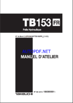 Takeuchi WORKSHOP MANUAL TB153FR CJ3F006 SN 158300001-(FRENCH)