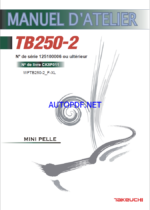 Takeuchi WORKSHOP MANUAL TB250-2 CK8F011 SN 125100006-(FRENCH)