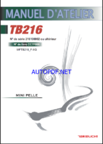 Takeuchi WORKSHOP MANUAL TB216 CC7F006 SN 216100002-(FRENCH)