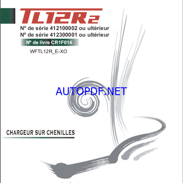 Takeuchi WORKSHOP MANUAL TL12R2 CR1F014 SN 412100002-(FRENCH)