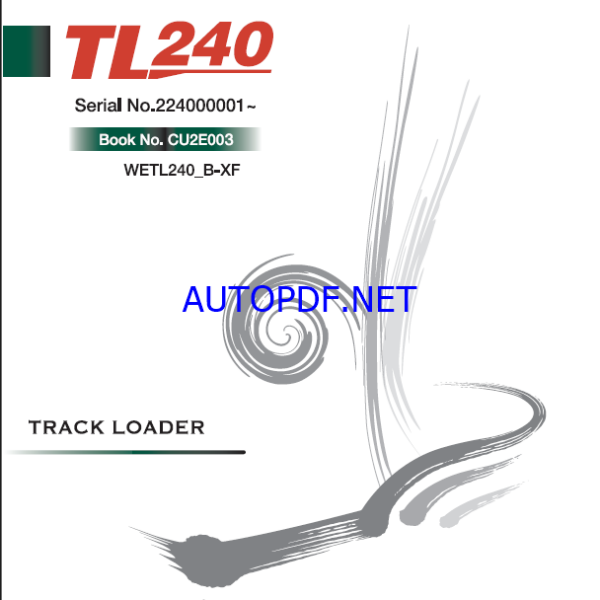 Takeuchi TL240 Track Loader Workshop Manual (CU2E003)