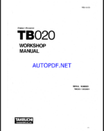 Takeuchi TB020 Compact Excavator Workshop Manual (WD3-101E1)