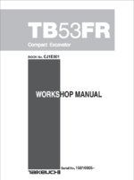 Takeuchi TB53FR Compact Excavator Workshop Manual (CJ1E001)
