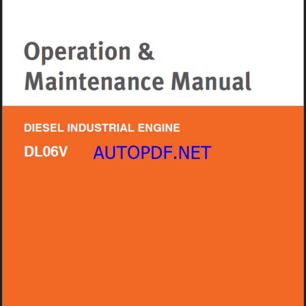Develon DL06V Diesel Industrial Engine Operation and Maintenance Manual (950106-089008EN)